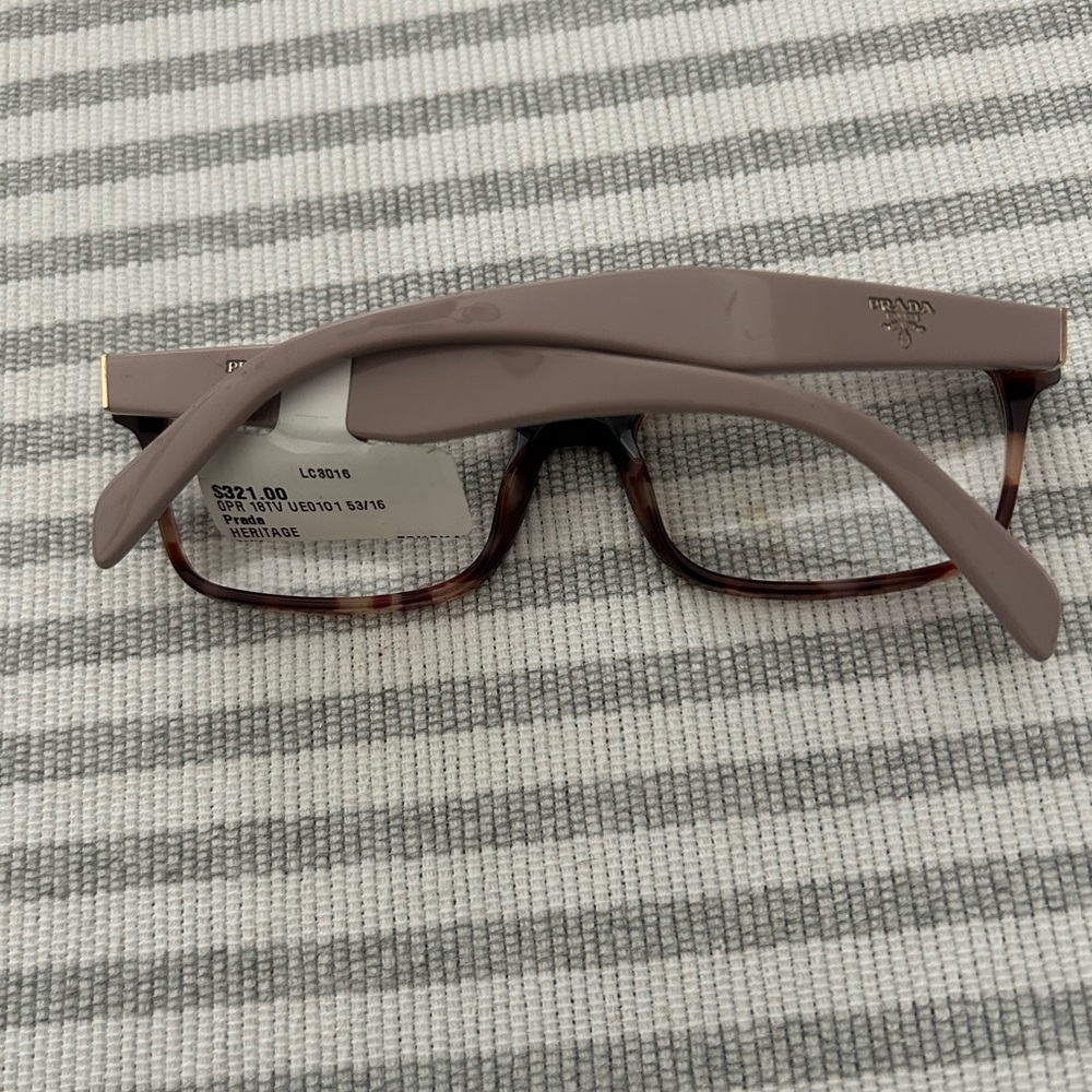 Prada Brown Tortoise Shell Eyeglasses - Picture 2 of 3